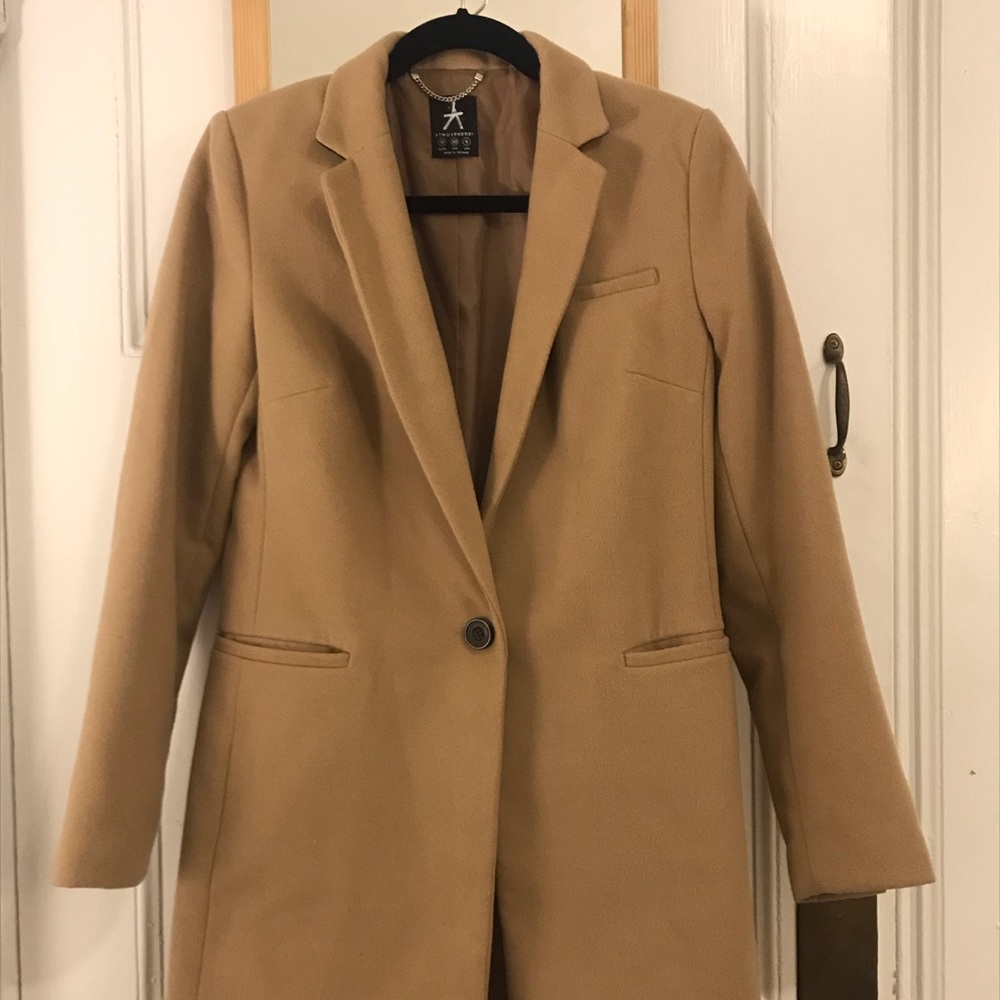 One button classic winter work coat